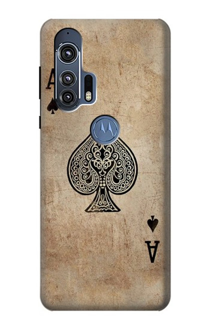 W2928 Vintage Spades Ace Card Hard Case and Leather Flip Case For Motorola Edge+