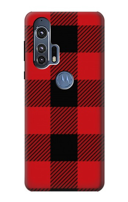 W2931 Red Buffalo Check Pattern Hard Case and Leather Flip Case For Motorola Edge+