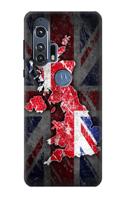 W2936 UK British Flag Map Hard Case and Leather Flip Case For Motorola Edge+