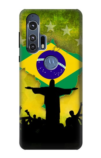 W2981 Brazil Football Soccer Hard Case and Leather Flip Case For Motorola Edge+