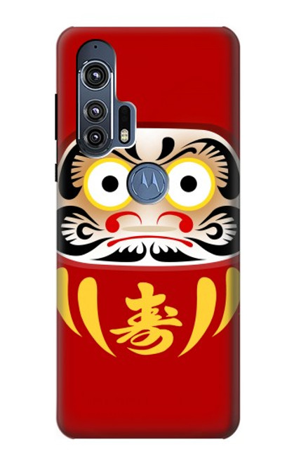 W3045 Japan Good Luck Daruma Doll Hard Case and Leather Flip Case For Motorola Edge+