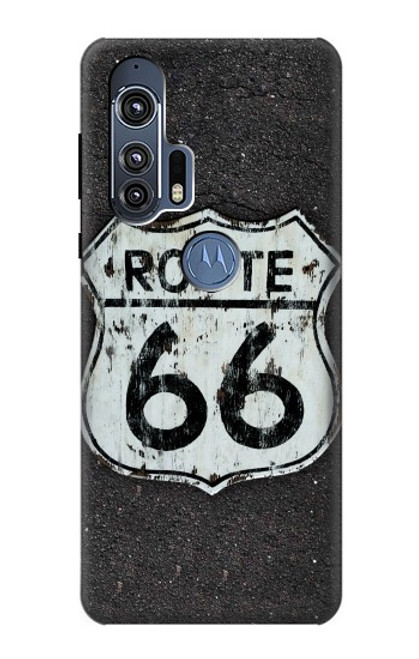 W3207 Route 66 Sign Hard Case and Leather Flip Case For Motorola Edge+