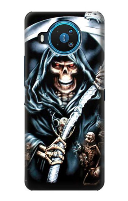 W0295 Grim Reaper Hard Case and Leather Flip Case For Nokia 8.3 5G