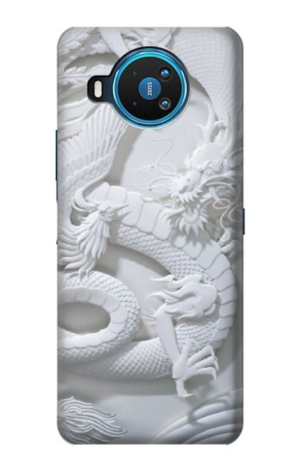 W0386 Dragon Carving Hard Case and Leather Flip Case For Nokia 8.3 5G