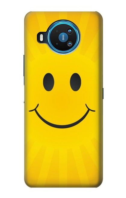 W1146 Yellow Sun Smile Hard Case and Leather Flip Case For Nokia 8.3 5G