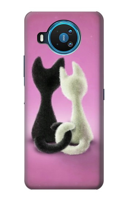 W1832 Love Cat Hard Case and Leather Flip Case For Nokia 8.3 5G