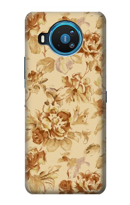 W2180 Flower Floral Vintage Pattern Hard Case and Leather Flip Case For Nokia 8.3 5G