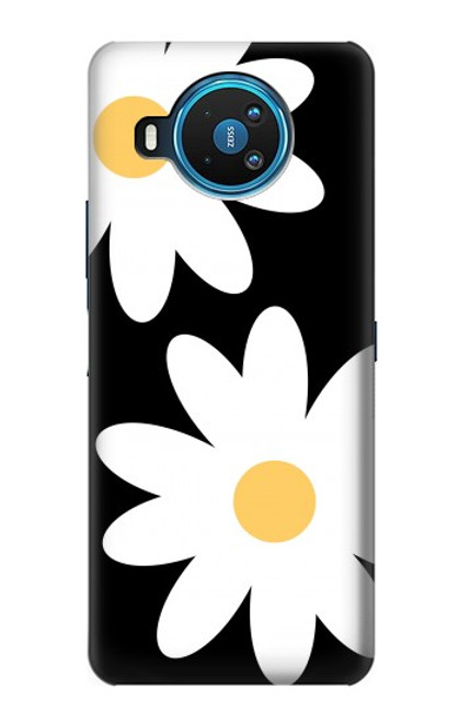 W2315 Daisy White Flowers Hard Case and Leather Flip Case For Nokia 8.3 5G