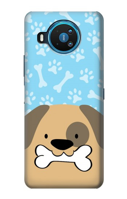 W2669 Cute Dog Paws Bones Cartoon Hard Case and Leather Flip Case For Nokia 8.3 5G