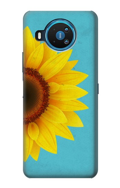 W3039 Vintage Sunflower Blue Hard Case and Leather Flip Case For Nokia 8.3 5G