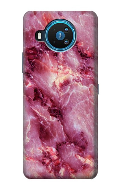 W3052 Pink Marble Graphic Printed Hard Case and Leather Flip Case For Nokia 8.3 5G