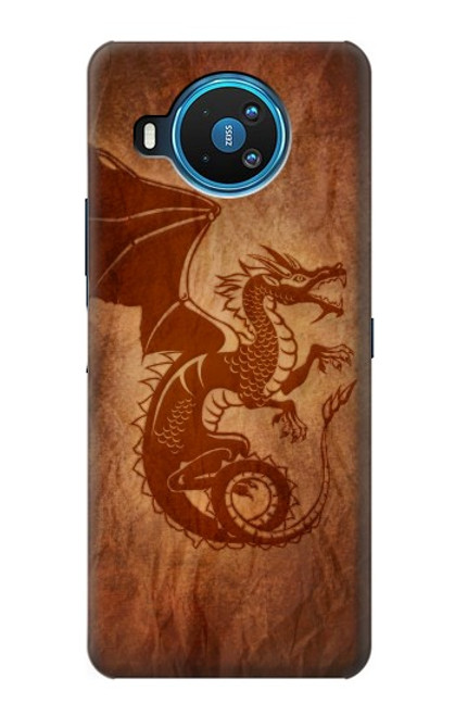 W3086 Red Dragon Tattoo Hard Case and Leather Flip Case For Nokia 8.3 5G