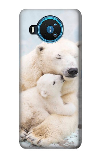 W3373 Polar Bear Hug Family Hard Case and Leather Flip Case For Nokia 8.3 5G