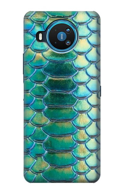 W3414 Green Snake Scale Graphic Print Hard Case and Leather Flip Case For Nokia 8.3 5G