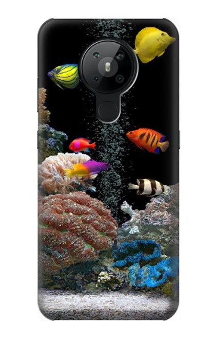 W0226 Aquarium Hard Case and Leather Flip Case For Nokia 5.3