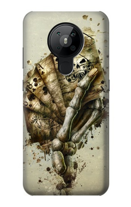 W0550 Skull Card Poker Hard Case and Leather Flip Case For Nokia 5.3