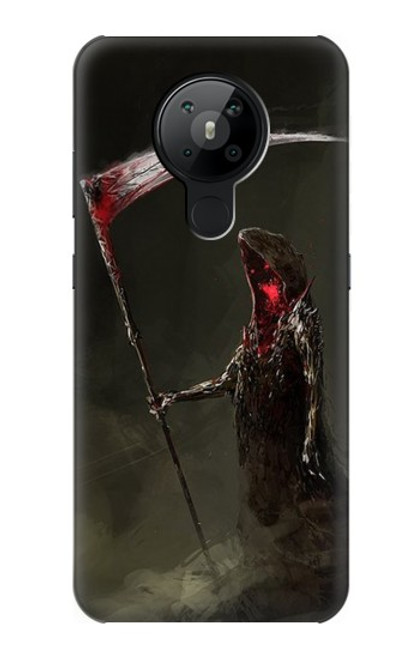 W1319 Grim Reaper Death Scythe Hard Case and Leather Flip Case For Nokia 5.3