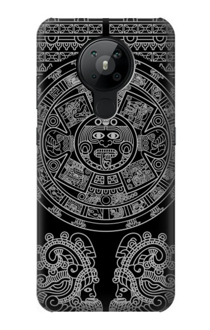 W1838 Mayan Pattern Hard Case and Leather Flip Case For Nokia 5.3