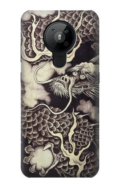 W2719 Japan Painting Dragon Hard Case and Leather Flip Case For Nokia 5.3