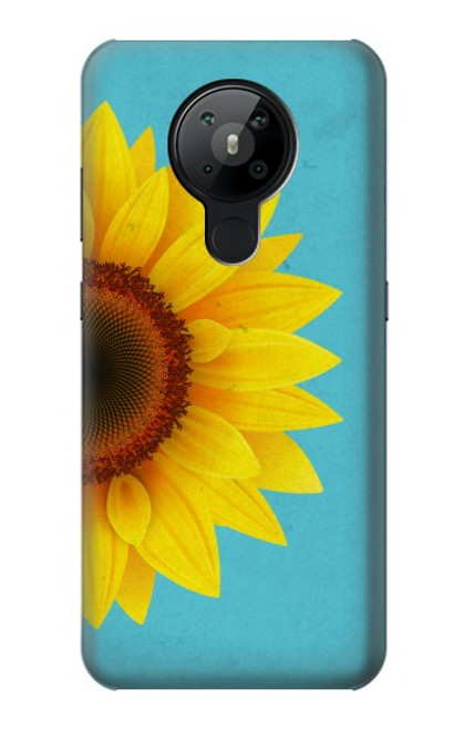 W3039 Vintage Sunflower Blue Hard Case and Leather Flip Case For Nokia 5.3