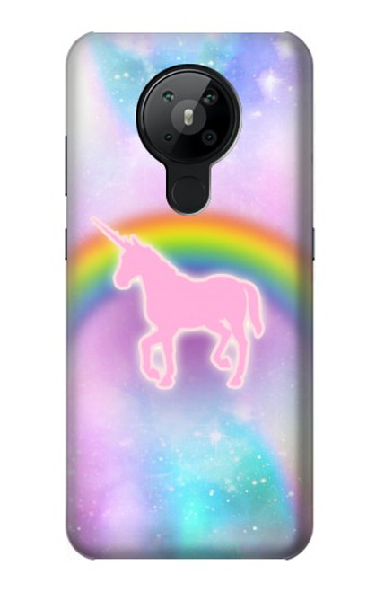 W3070 Rainbow Unicorn Pastel Sky Hard Case and Leather Flip Case For Nokia 5.3