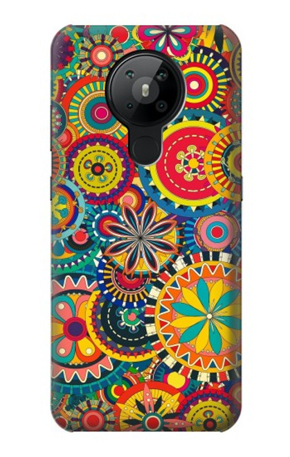 W3272 Colorful Pattern Hard Case and Leather Flip Case For Nokia 5.3