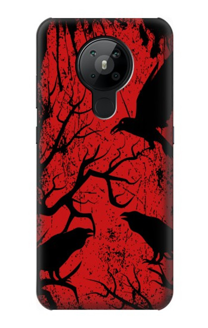 W3325 Crow Black Blood Tree Hard Case and Leather Flip Case For Nokia 5.3