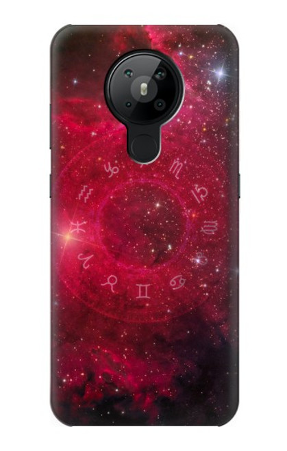 W3368 Zodiac Red Galaxy Hard Case and Leather Flip Case For Nokia 5.3