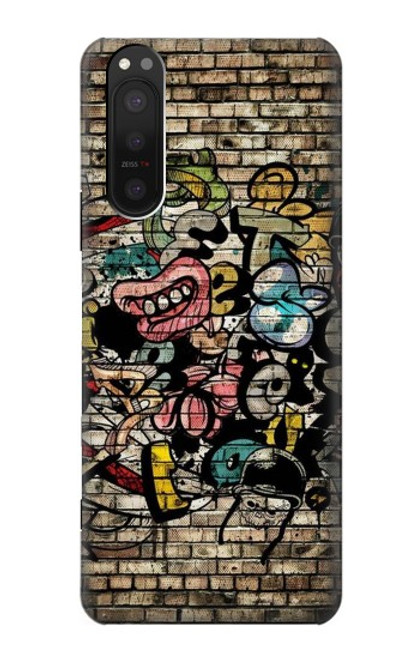 W3394 Graffiti Wall Hard Case and Leather Flip Case For Sony Xperia 5 II