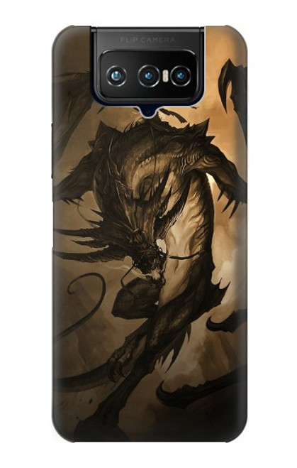 W0388 Dragon Rider Hard Case and Leather Flip Case For ASUS ZenFone 7 Pro