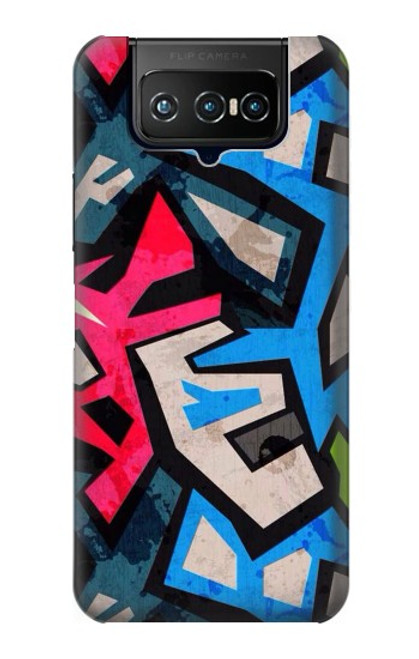 W3445 Graffiti Street Art Hard Case and Leather Flip Case For ASUS ZenFone 7 Pro