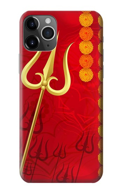 W3788 Shiv Trishul Hard Case and Leather Flip Case For iPhone 11 Pro Max