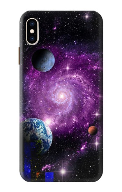 W3689 Galaxy Outer Space Planet Hard Case and Leather Flip Case For iPhone XS Max