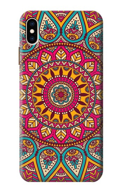 W3694 Hippie Art Pattern Hard Case and Leather Flip Case For iPhone XS Max