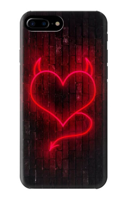 W3682 Devil Heart Hard Case and Leather Flip Case For iPhone 7 Plus, iPhone 8 Plus