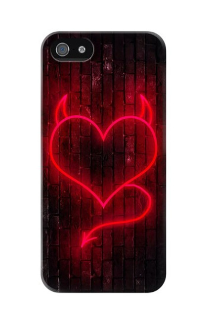 W3682 Devil Heart Hard Case and Leather Flip Case For iPhone 5 5S SE
