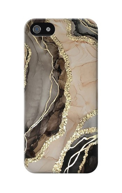 W3700 Marble Gold Graphic Printed Hard Case and Leather Flip Case For iPhone 5C