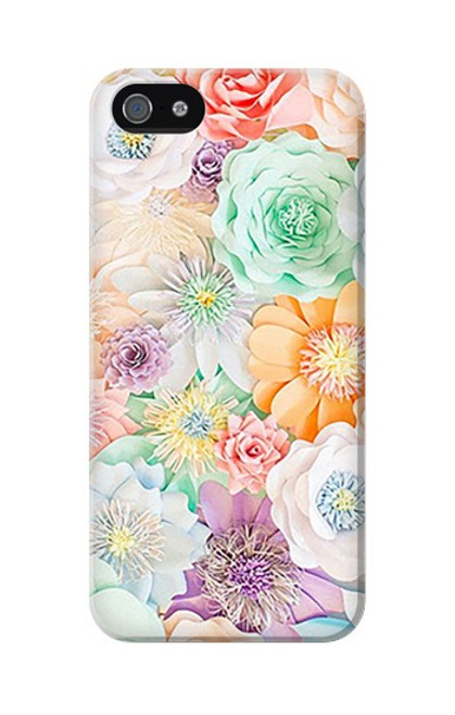 W3705 Pastel Floral Flower Hard Case and Leather Flip Case For iPhone 5C