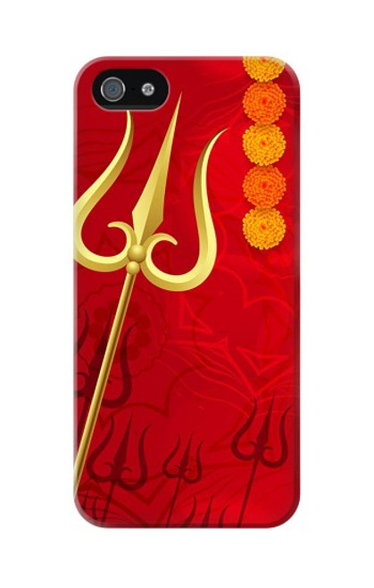 W3788 Shiv Trishul Hard Case and Leather Flip Case For iPhone 5C