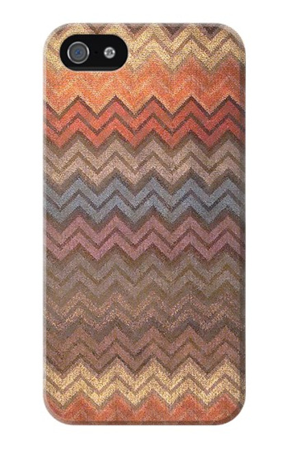 W3752 Zigzag Fabric Pattern Graphic Printed Hard Case and Leather Flip Case For iPhone 4 4S