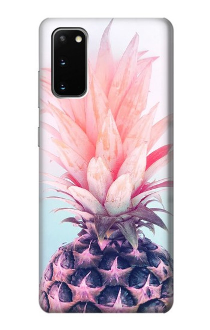 W3711 Pink Pineapple Hard Case and Leather Flip Case For Samsung Galaxy S20