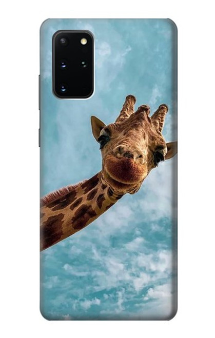 W3680 Cute Smile Giraffe Hard Case and Leather Flip Case For Samsung Galaxy S20 Plus, Galaxy S20+