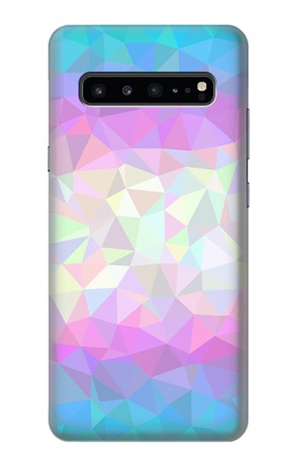 W3747 Trans Flag Polygon Hard Case and Leather Flip Case For Samsung Galaxy S10 5G