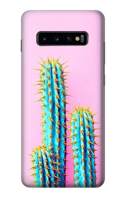 W3673 Cactus Hard Case and Leather Flip Case For Samsung Galaxy S10 Plus