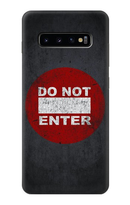 W3683 Do Not Enter Hard Case and Leather Flip Case For Samsung Galaxy S10 Plus