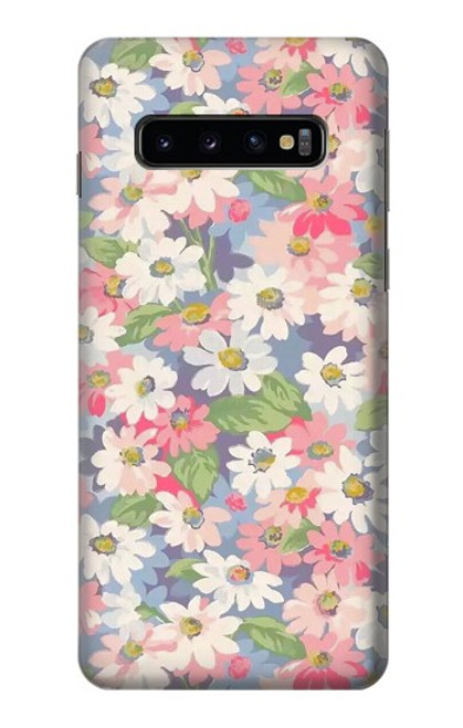 W3688 Floral Flower Art Pattern Hard Case and Leather Flip Case For Samsung Galaxy S10