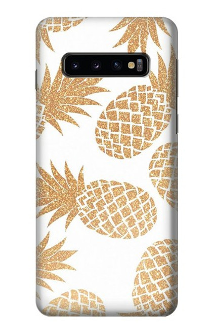 W3718 Seamless Pineapple Hard Case and Leather Flip Case For Samsung Galaxy S10