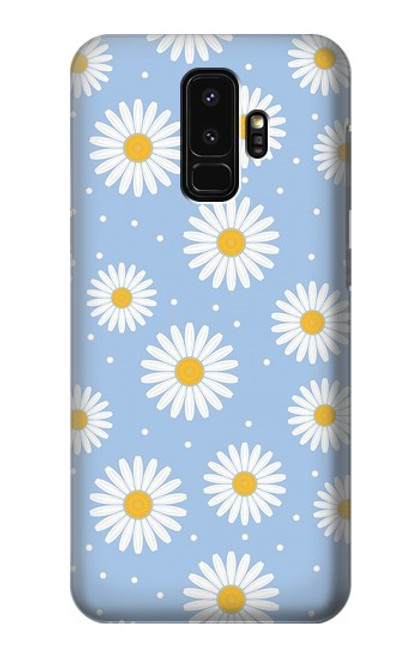 W3681 Daisy Flowers Pattern Hard Case and Leather Flip Case For Samsung Galaxy S9 Plus