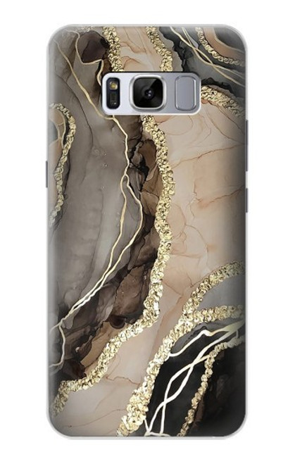 W3700 Marble Gold Graphic Printed Hard Case and Leather Flip Case For Samsung Galaxy S8