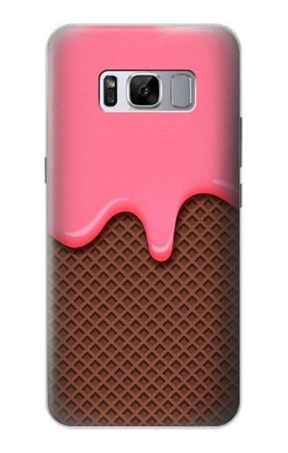 W3754 Strawberry Ice Cream Cone Hard Case and Leather Flip Case For Samsung Galaxy S8